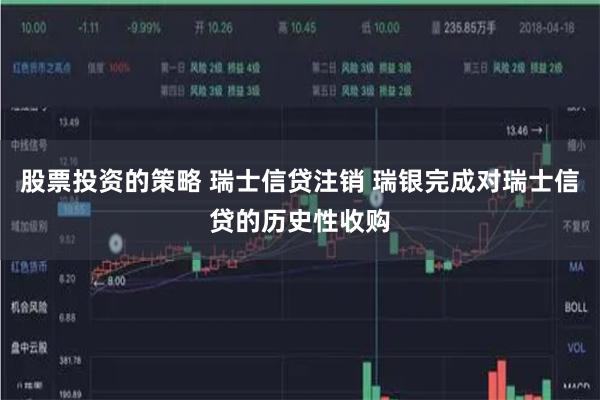 股票投资的策略 瑞士信贷注销 瑞银完成对瑞士信贷的历史性收购