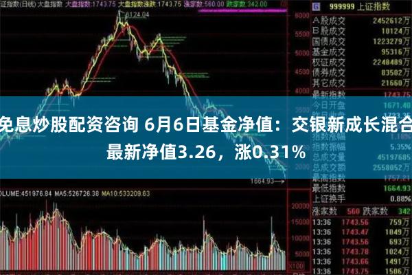 免息炒股配资咨询 6月6日基金净值：交银新成长混合最新净值3.26，涨0.31%