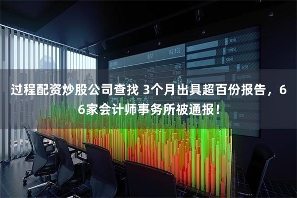 过程配资炒股公司查找 3个月出具超百份报告，66家会计师事务所被通报！