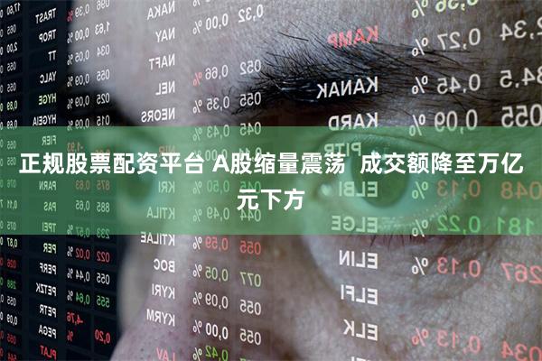 正规股票配资平台 A股缩量震荡  成交额降至万亿元下方